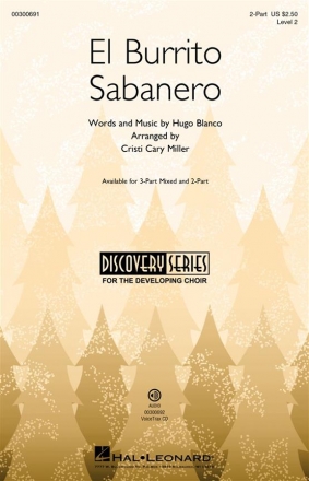Hugo Blanco, El Burrito Sabanero 2-Part Choir Choral Score
