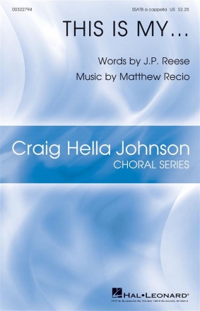 Matthew Recio, This Is My SSATB Choral Score