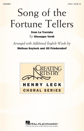 Giuseppe Verdi, Song Of The Fortune Tellers 2-Part Choir Choral Score