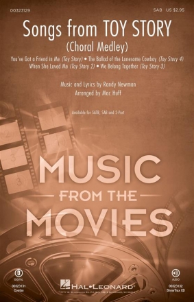 Randy Newman, Songs from Toy Story (Choral Medley) SAB Choral Score
