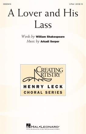Arkadi Serper, A Lover And His Lass 2-Part Choir Choral Score