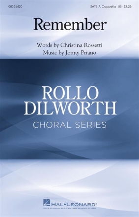 Jonny Priano, Remember SATB divisi a Cappella Choral Score