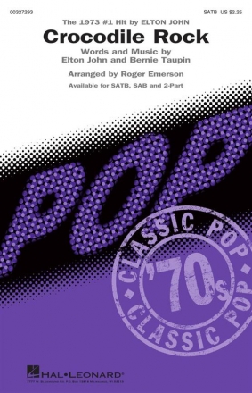 Crocodile Rock for mixed choir and piano choral score