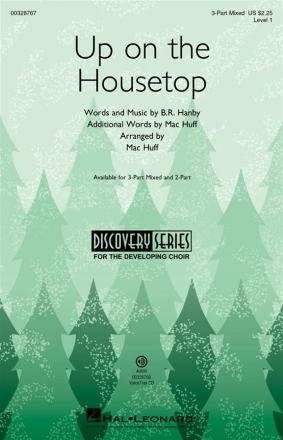 B.R. Hanby, Up on the Housetop 3-Part Mixed Choir Choral Score