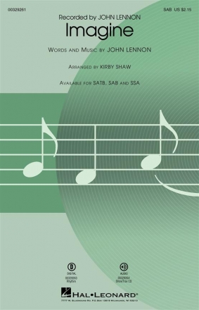 John Lennon, Imagine SAB Choral Score