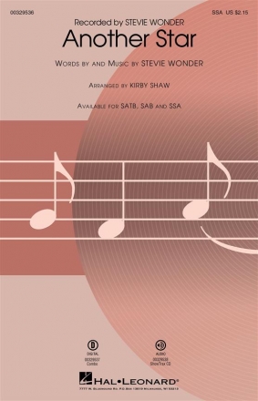 Stevie Wonder, Another Star SSA Choral Score