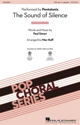 The Sound of Silence for female choir (SSA) opt. a cappella score