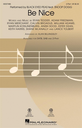 Be Nice 2-Part Choir Choral Score