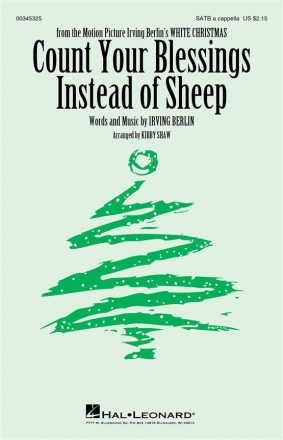 Irving Berlin, Count Your Blessings Instead of Sheep SATB a Cappella Choral Score