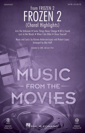 Frozen 2 for mixed chorus and piano vocal score