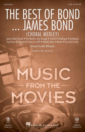 The Best Of Bond (Choral Medley) for mixed choir (SAB) and piano choral score