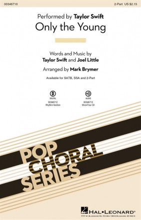 Only The Young 2-Part Choir Choral Score