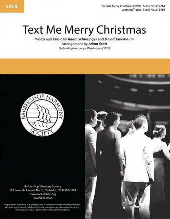 Text Me Merry Christmas SATB A Cappella Choral Score