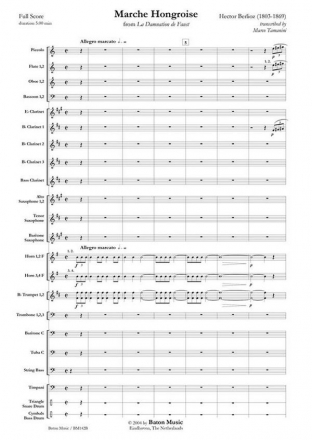 Hector Berlioz, Marche Hongroise Concert Band/Harmonie Partitur + Stimmen