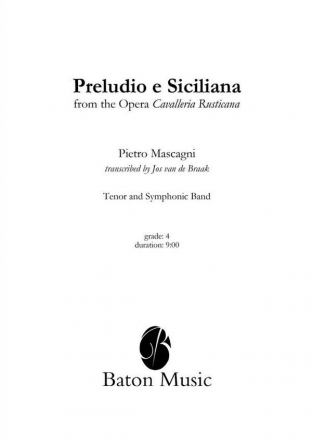 Pietro Mascagni, Cavalleria Rusticana Concert Band/Harmonie Partitur + Stimmen