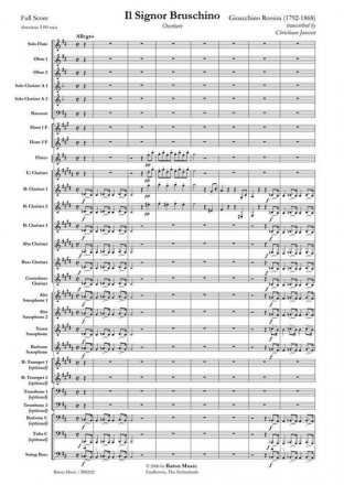 Gioachino Rossini, Il Signor Bruschino Concert Band/Harmonie Partitur + Stimmen