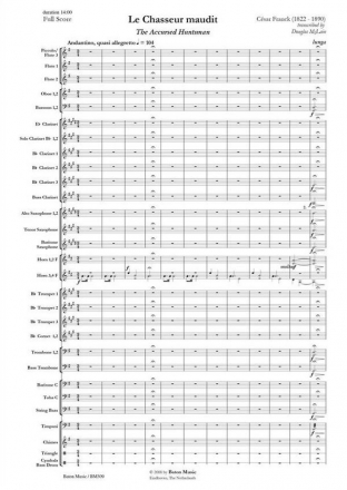 Csar Franck, Le Chasseur maudit Concert Band/Harmonie Partitur + Stimmen