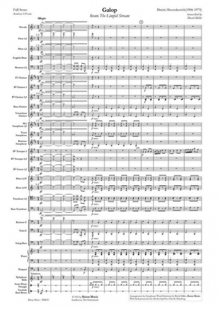 Dimitri Shostakovich, Galop from The Limpid Stream Concert Band/Harmonie Partitur + Stimmen