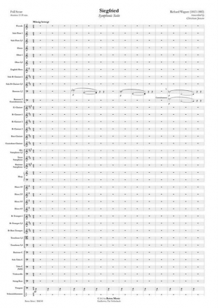 Richard Wagner, Siegfried Concert Band/Harmonie Partitur + Stimmen