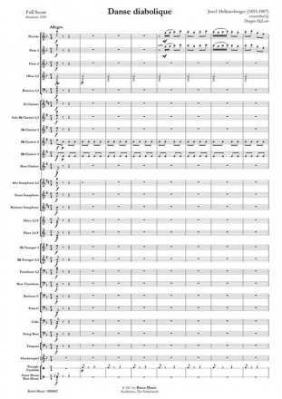 Joseph Hellmesberger, Danse Diabolique Orchestra Partitur + Stimmen