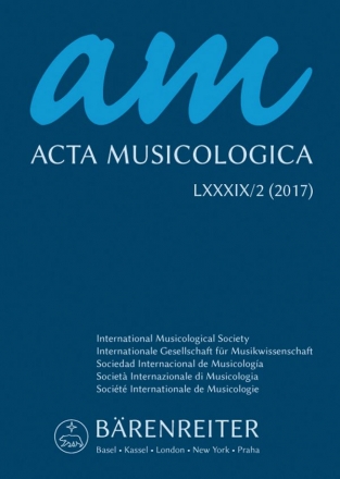 Acta Musicologica, 2/2017  Magazine