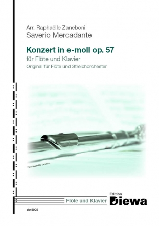 Konzert in e-moll op.57 f�r Fl�te und Klavier Klavierauszug