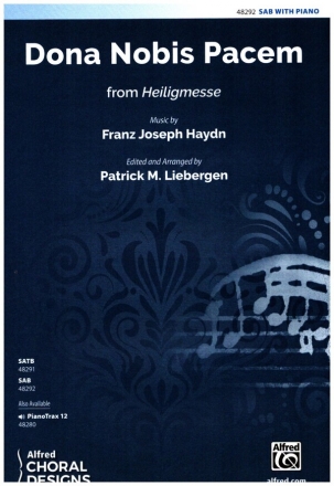 Dona Nobis Pacem from 'Heiligenmesse' for mixed chorus (SAB) and piano score (la)