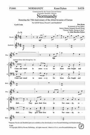 Ron Kean, Normandy SATB Choral Score