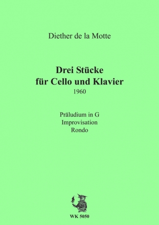 Diether de la Motte, 3 Stcke (1960) fr Cello und Klavier (1960)