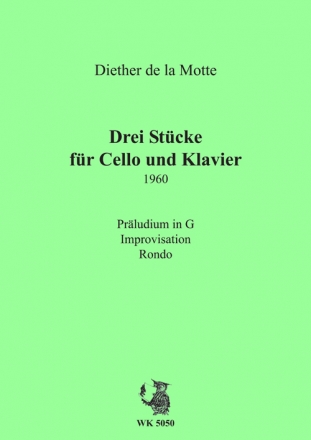 Diether de la Motte, 3 Stcke (1960) fr Cello und Klavier (1960)