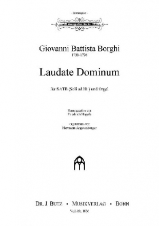Borghi, Giovanni B., Laudate dominum SATB (Soli ad lib.), Orgel