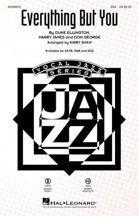 Duke Ellington, Everything But You SSA Choral Score