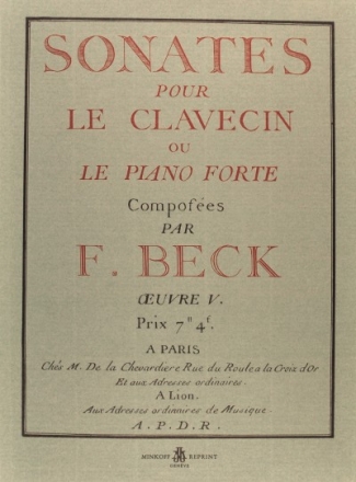 Beck Sonates pour le Clavecin op.5