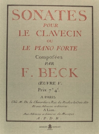 Beck Sonates pour le Clavecin op.5