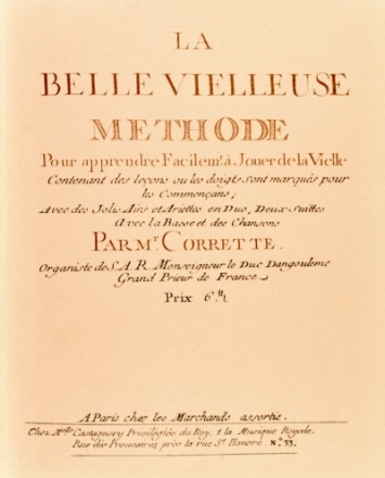 La Belle Vielleuse Methode pour Apprendre  facilem'a Jouer de la Vielle Facsimile