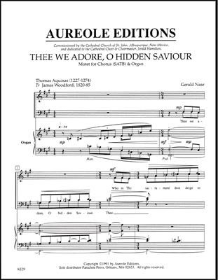 Gerald Near, Thee We Adore, O Hidden Saviour Mixed Choir [SATB] and Organ Chorpartitur