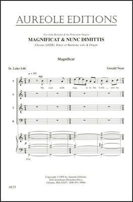 Gerald Near, Magnificat and Nunc Dimittis Tenor or Baritone Solo, Mixed Choir [SATB] and Organ Chorpartitur