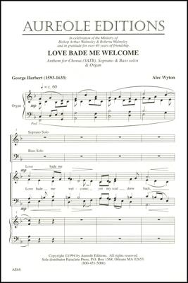 Alec Wyton, Love Bade Me Welcome Soprano and Tenor Solo, Mixed Choir [SATB] and Organ Chorpartitur