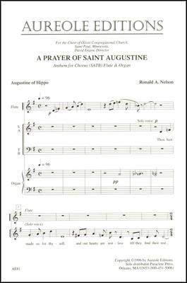 Ronald A. Nelson, A Prayer of St. Augustine Mixed Choir [SATB], Organ and Flute Chorpartitur