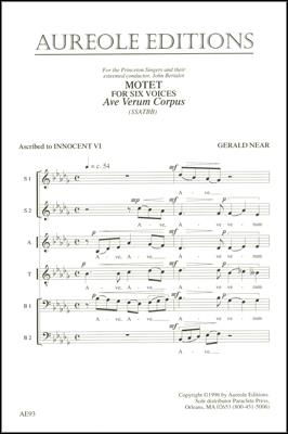 Gerald Near, Ave Verum Corpus Mixed Choir [SATB] A Cappella Chorpartitur