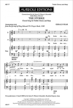 Gerald Near, The Storke 2 Part Choir and Harp Chorpartitur
