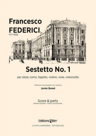 Francesco Federici, Sesteto No 1 Oboe, Horn In F, Bassoon, Violin, Viola and Cello Stimmensatz
