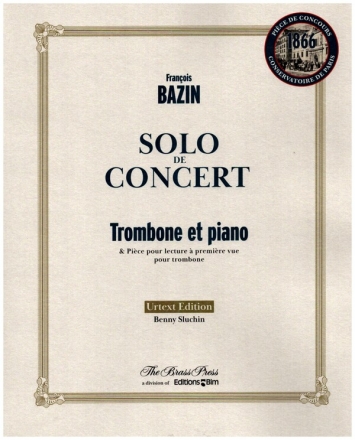 Solo de Concert fr Posaune und Orchester fr Posaune und Klavier