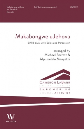 Makabongwe uJehova SATB Unaccompanied Choral Score