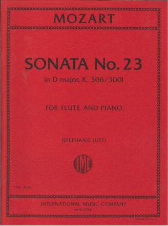 Wolfgang Amadeus Mozart, Sonata No. 23 in D major, K. 306/3001 flute and Piano Book & Part[s]