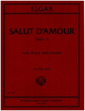 Salut d'Amour op.12 for viola and piano