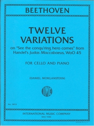 Ludwig van Beethoven, Twelve Variations Cello and Piano Book & Part[s]