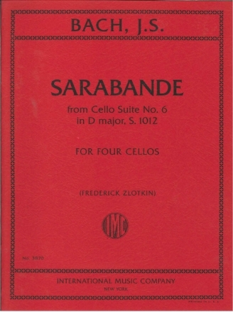 Johann Sebastian Bach, Sarabande Cello Quartet Set