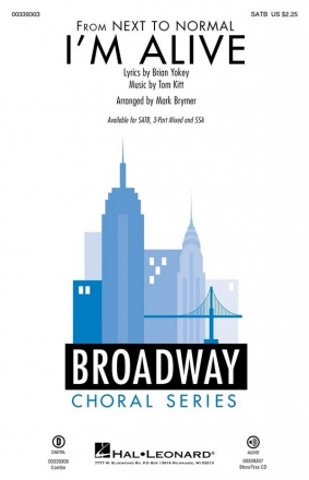 Brian Yorkey, I'm Alive SATB Choral Score