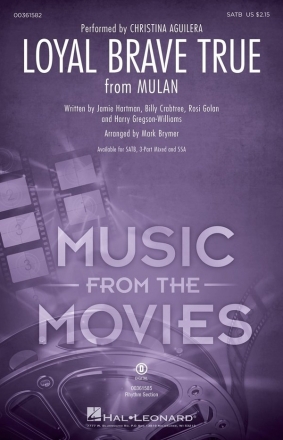Harry Gregson-Williams, Loyal Brave True SATB Choral Score